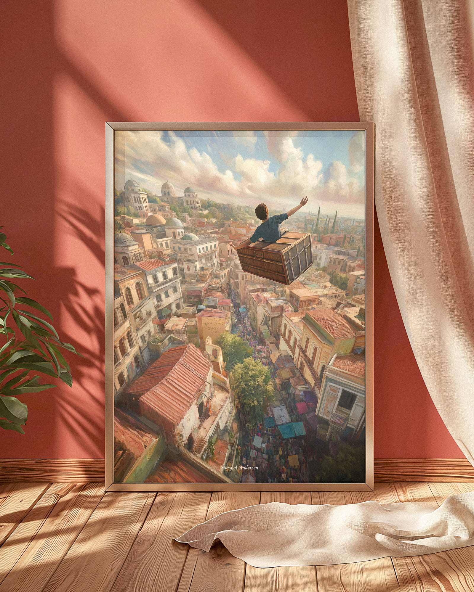 Poster – H.C. Andersen Sprookje – De Vliegende Koffer
