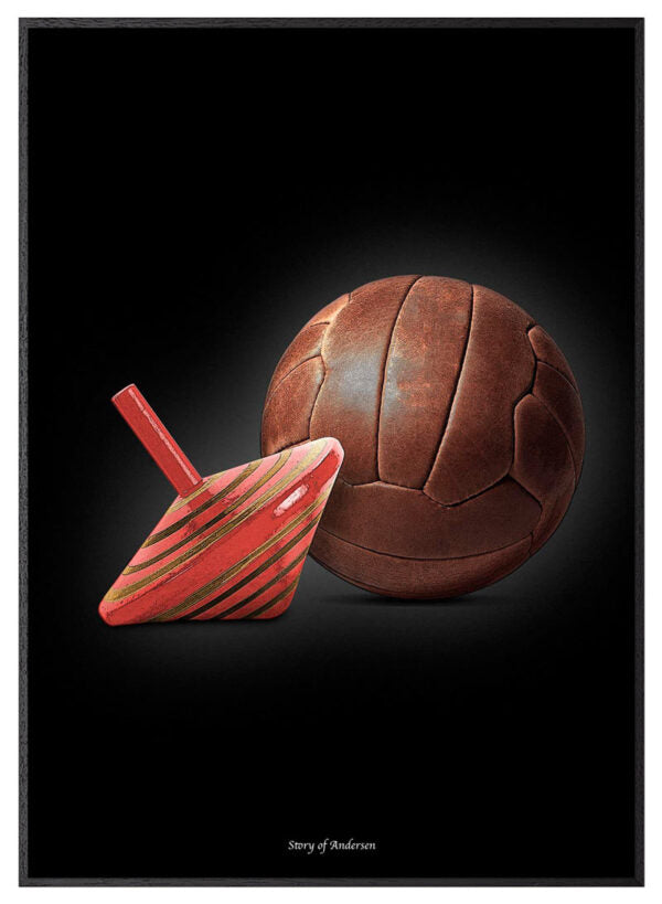 Poster – H.C. Andersen Handtekening – Geliefden – Zwarte achtergrond