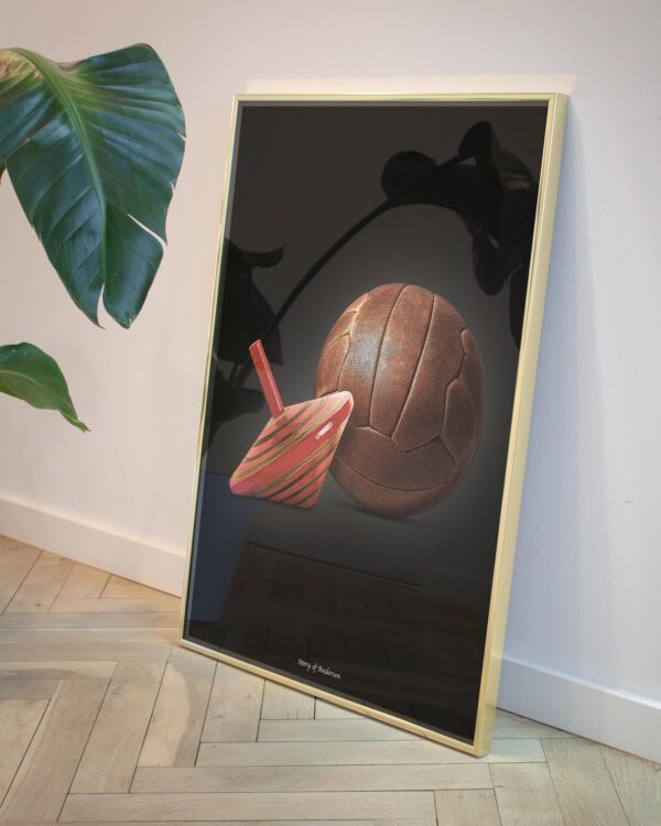 Poster – H.C. Andersen Handtekening – Geliefden – Zwarte achtergrond