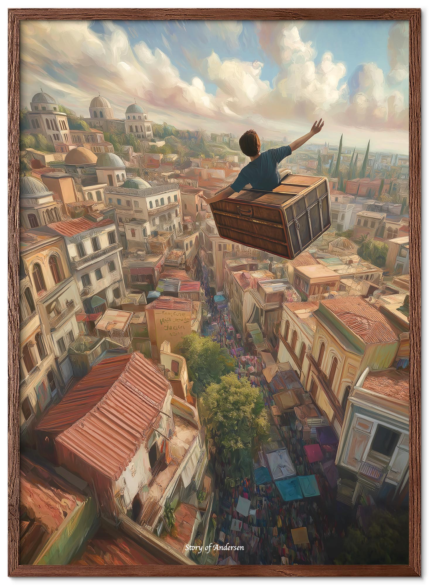 Poster – H.C. Andersen Sprookje – De Vliegende Koffer