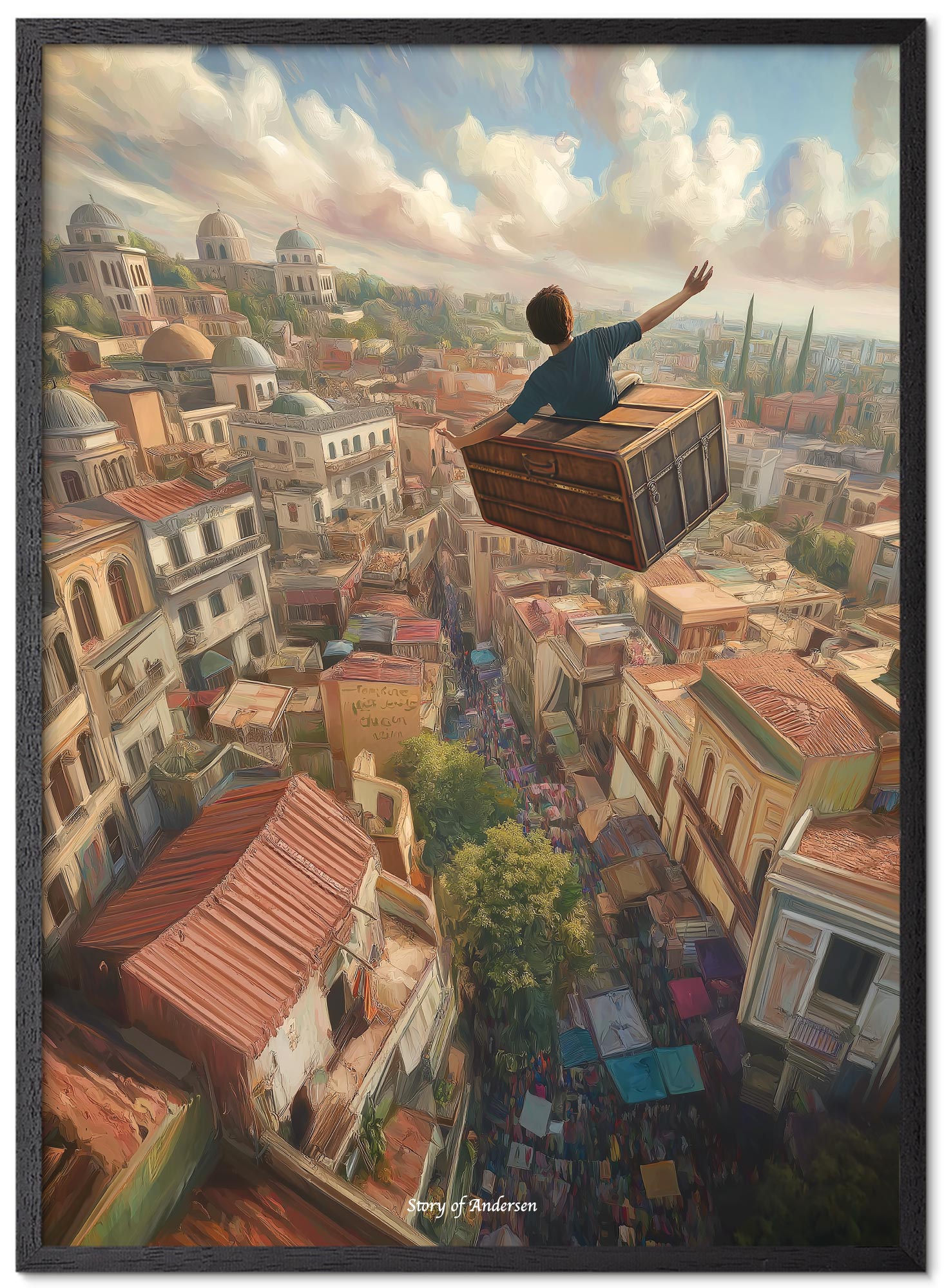 Poster – H.C. Andersen Sprookje – De Vliegende Koffer