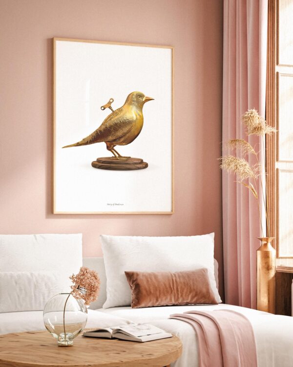 Poster – H.C. Andersen Handtekening – De Nachtegaal – Witte achtergrond